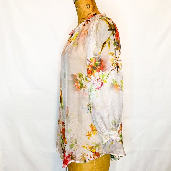 Graham & Spencer Silk Blouse in Blush Floral - Picture 3 of 7